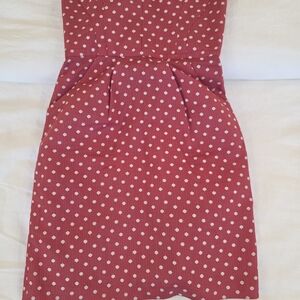 ALICE by Temperley Red and White Polka Dot Mini Dress